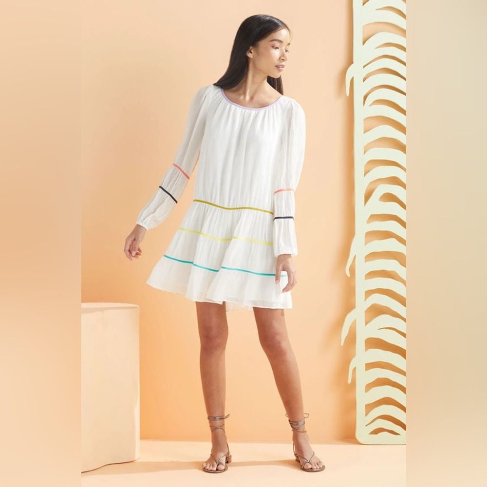 Marie Oliver Suni Dress, White Multi size Small